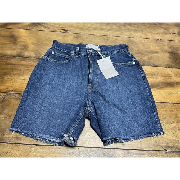 Everlane Pants - Everlane The Ridged Way-High Short Organic Cotton Distressed Womens Size 26 NWT